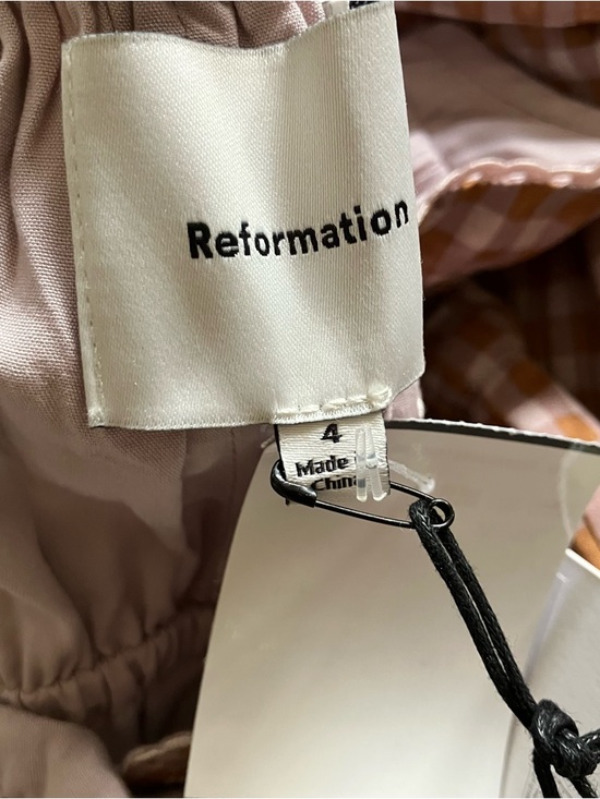 Reformation Rhett Midi Dress in Audrie Check - Size 4 - Picture 11 of 13